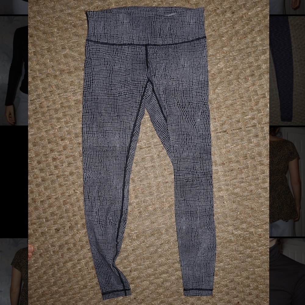 Lululemon black and white checkered leggings